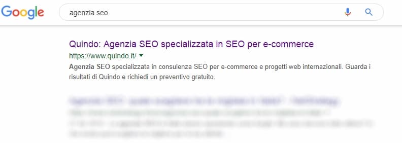 risultati di ricerca su Google